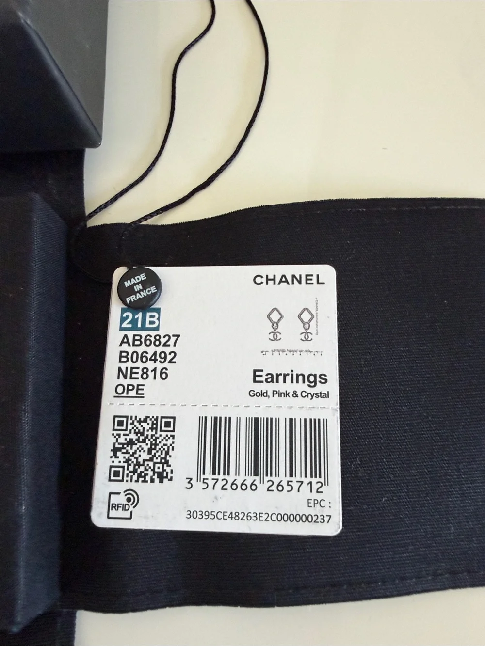 CHANEL Gold and Clear Crystal CC Drop Earrings